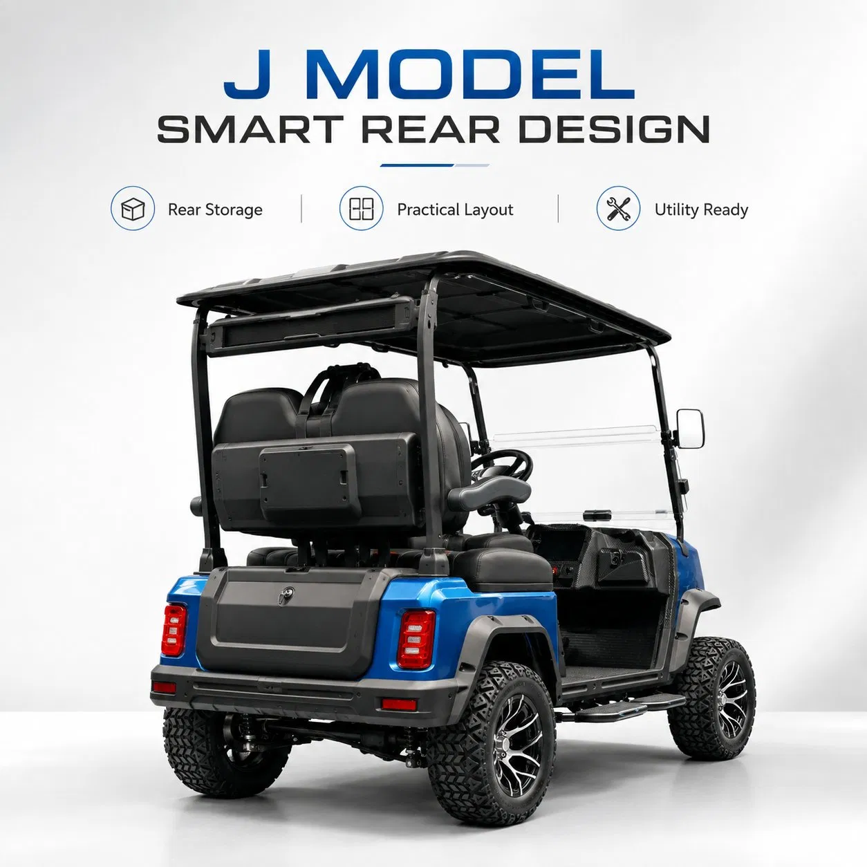 Smart Connect 4 Passenger Golf Car with GPS Fleet Management System 72V Lithium AC Motor Electric Golf Cart