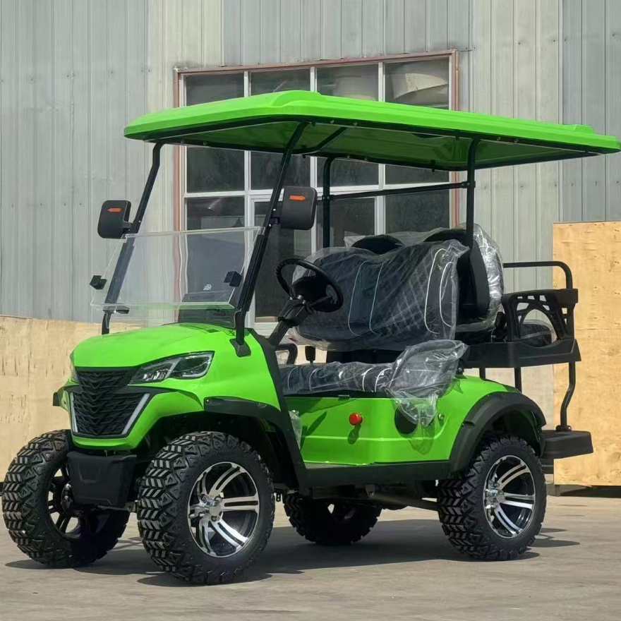 China 4 Seats Golf Cart Four-Wheel Vehicle Off-road Golf Carts Four Wheel Off Road Golf Cart With Folding Seats