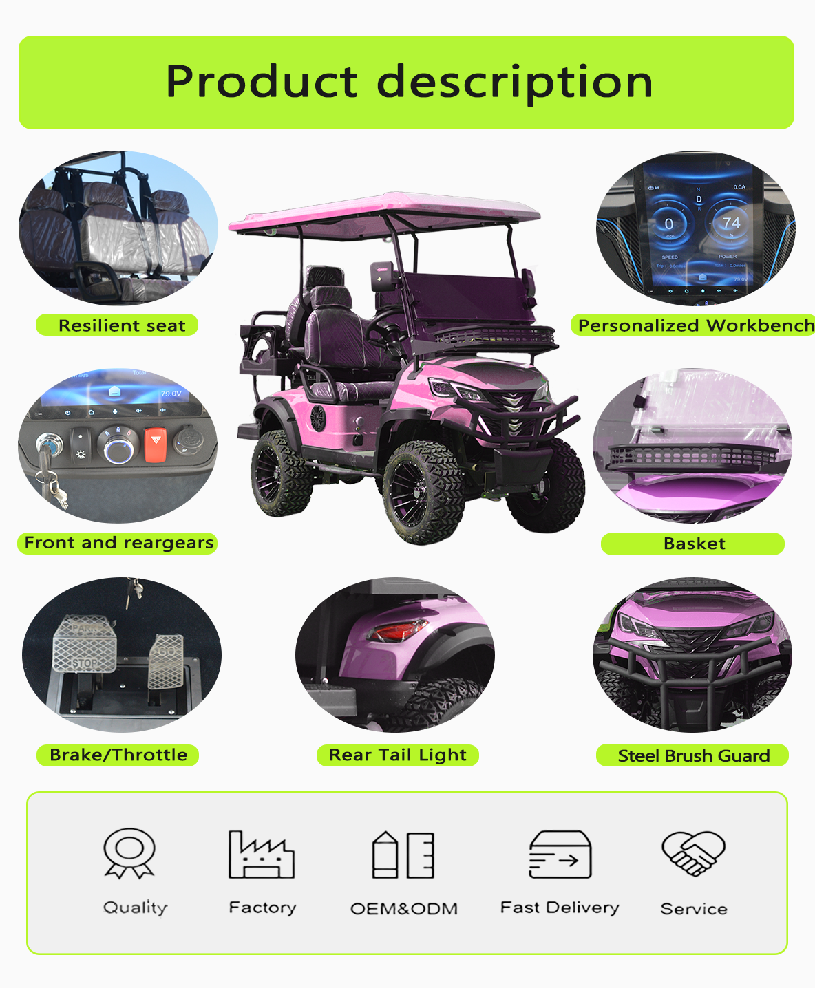 Electric Golf Cart Side View