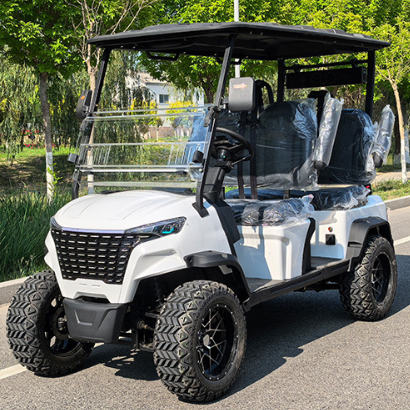 Four Seater Golf Cart Customizable Colors Seats Parts Lithium or Gas Options for Resorts Campus Shuttle Personal Use
