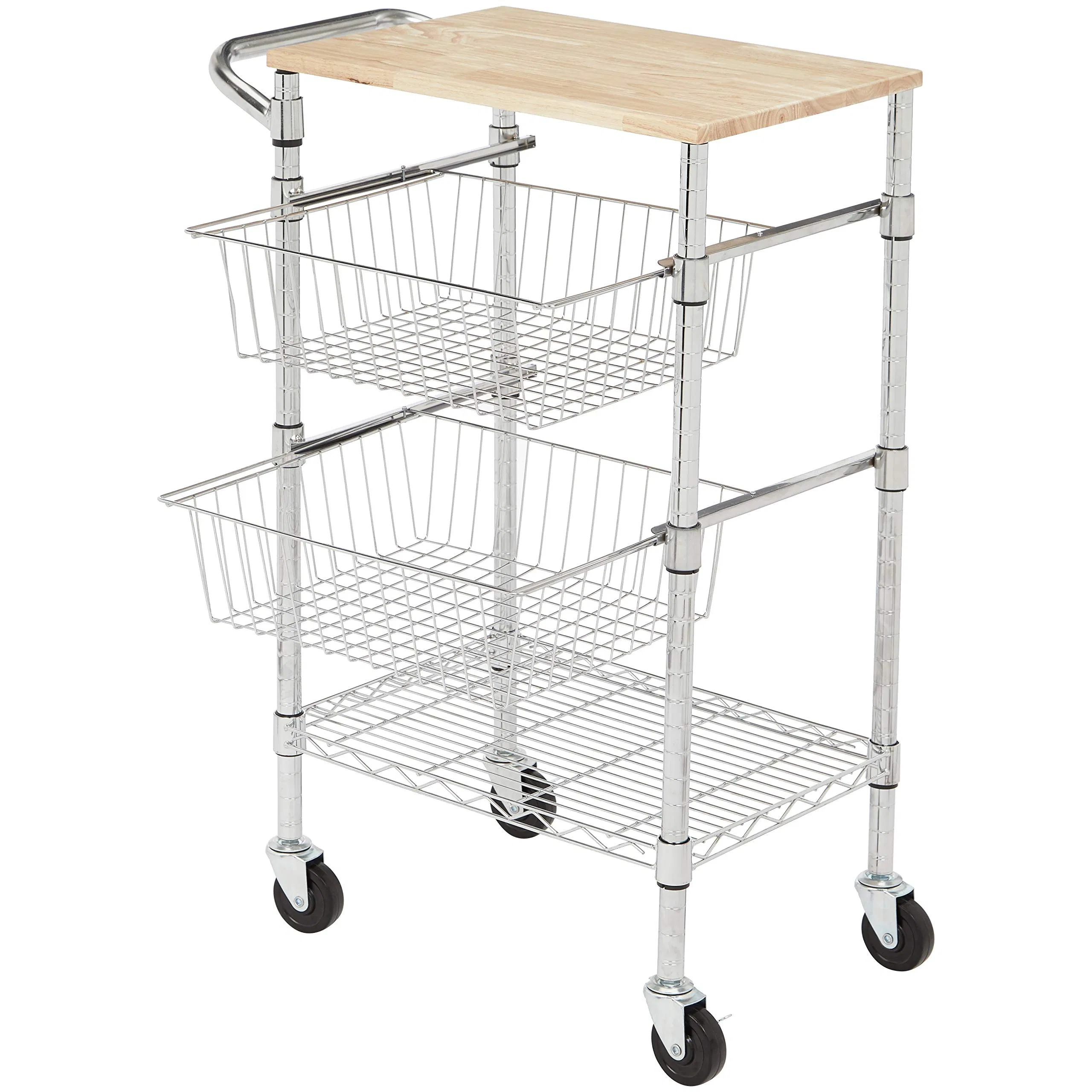 Classics Commercial-Grade Hotel Food Service Wire Mesh Utility Cart