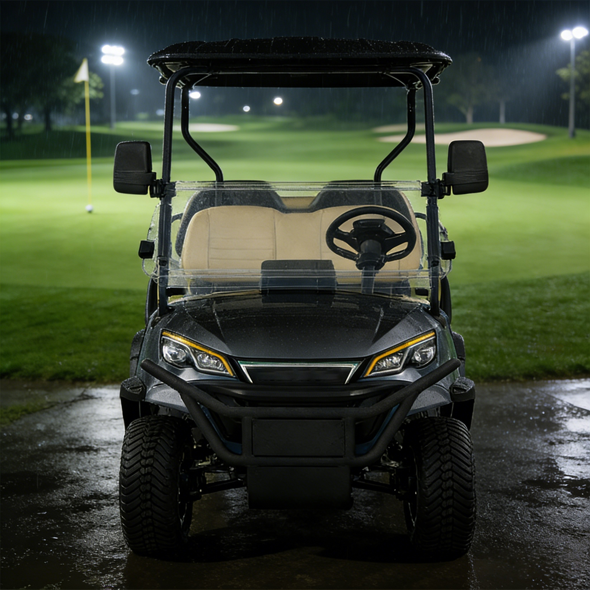 WOLAN Manufacturer Wholesale 4 Seater Passenger Golf Cart with High Roof and Folding Seats for Park