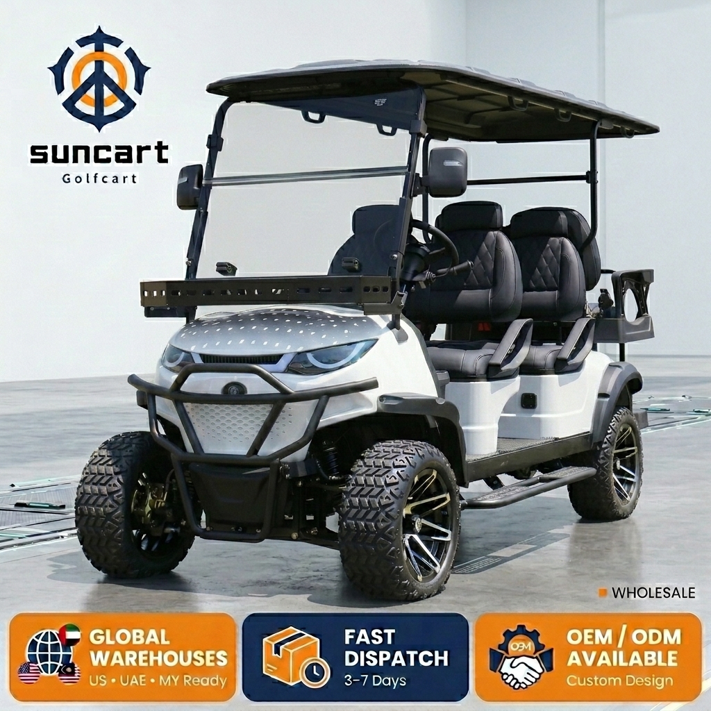 Wholesale 4+2 Person Golf Cart Dubai Stock 4 Seater Golf Cart Electric Golf Cart 4 Seater