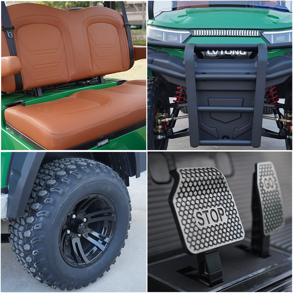 LVTONG 4 Seat Electric Sightseeing Car Custom Street Legal Utility Motorized Golf Cart