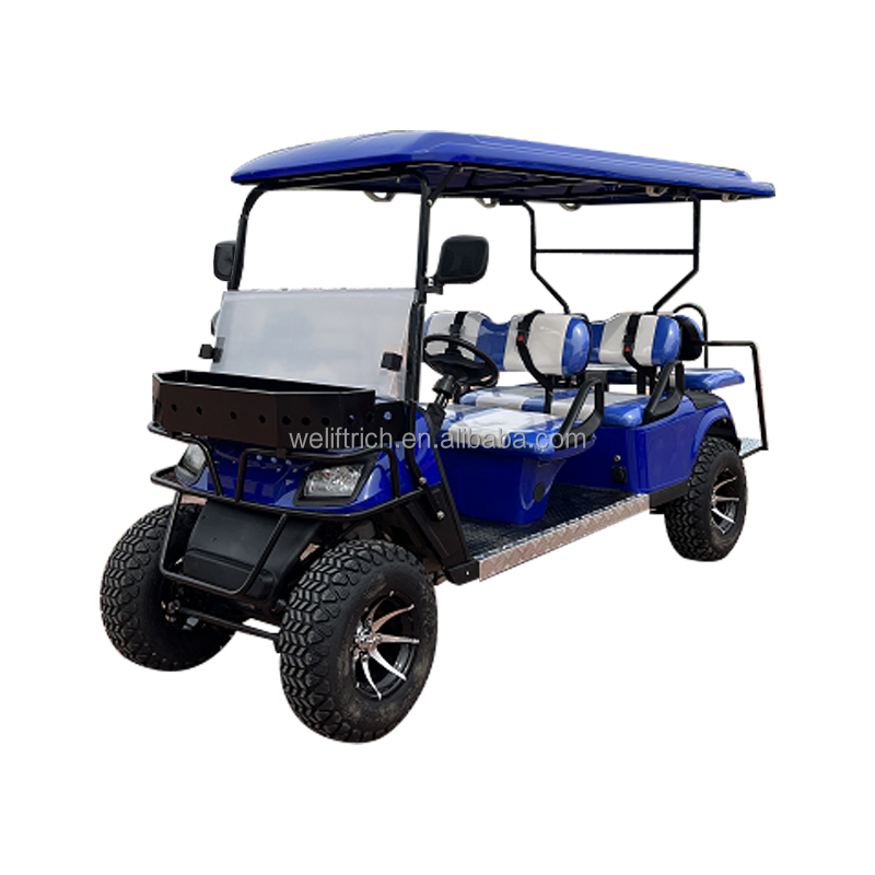 WELIFTRICH Electric Off-road Golf Cart 3-4 Seats Fully Waterproof 30-50km/h 90km Range Off-Road Tires