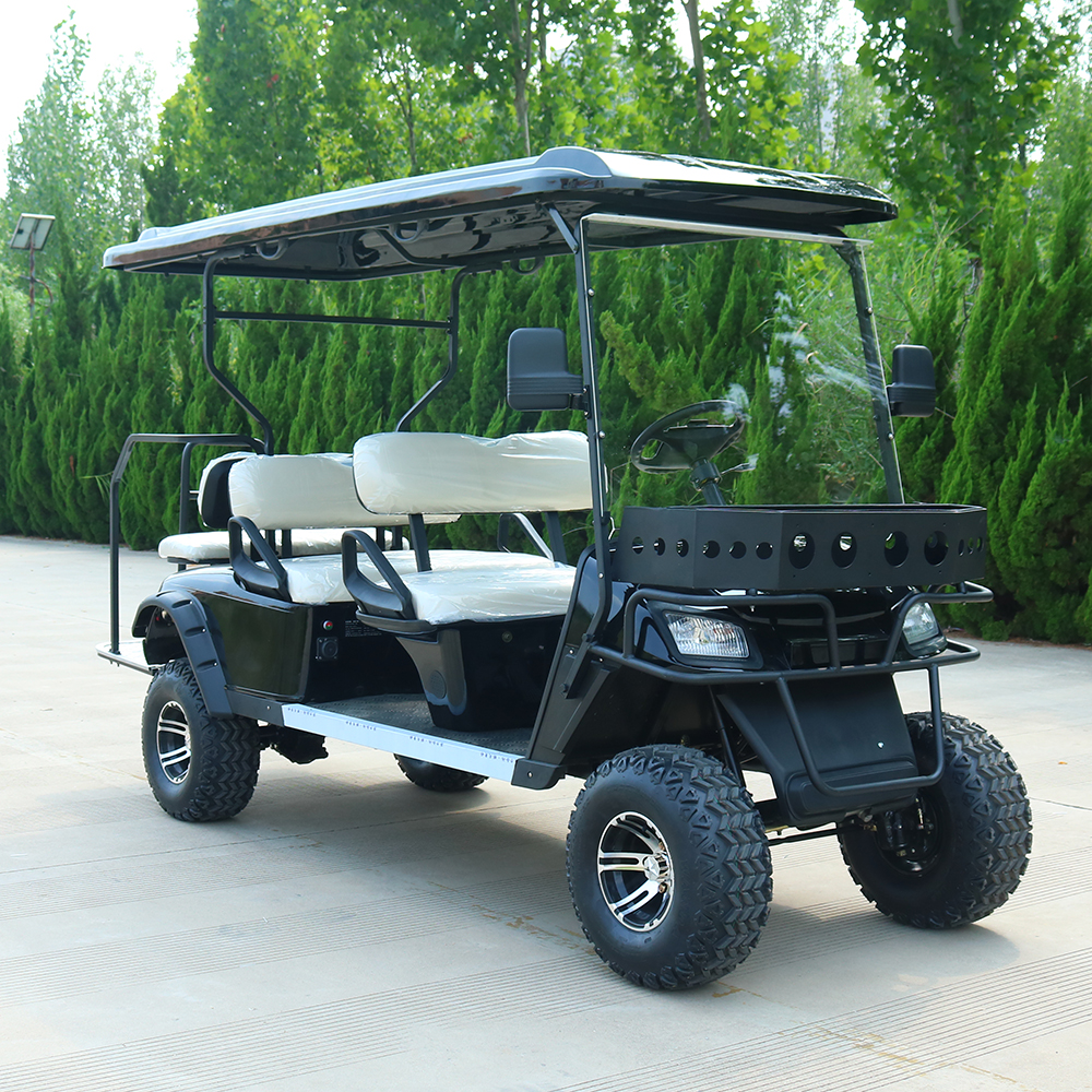 HUANLI 4 Seats Lifted 14 Inches Big off Road Golf Cart Wheels and Tires Street Legal 60V Electric Push Golf Cart