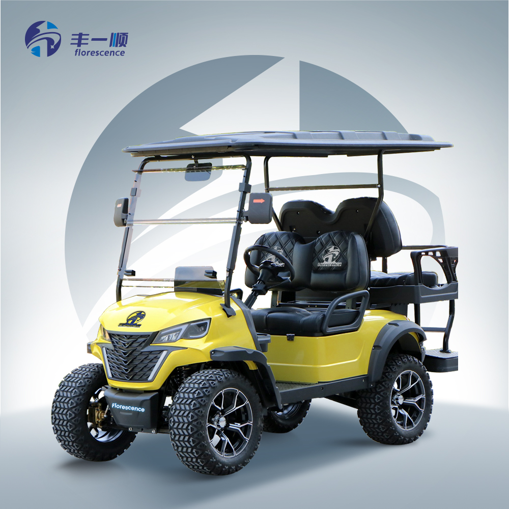 Orange Cheap Second Hand Utility Lightweight Follow Behind 4 Seats Electric Power Manufacturers Golf Carts for Sale