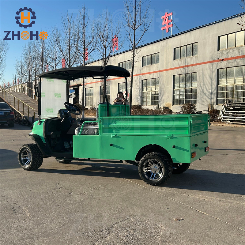Multi-purpose Electric Golf Cart with Truck Bed Cargo Box Cargo Area 4-wheel Golf Course Work Vehicle
