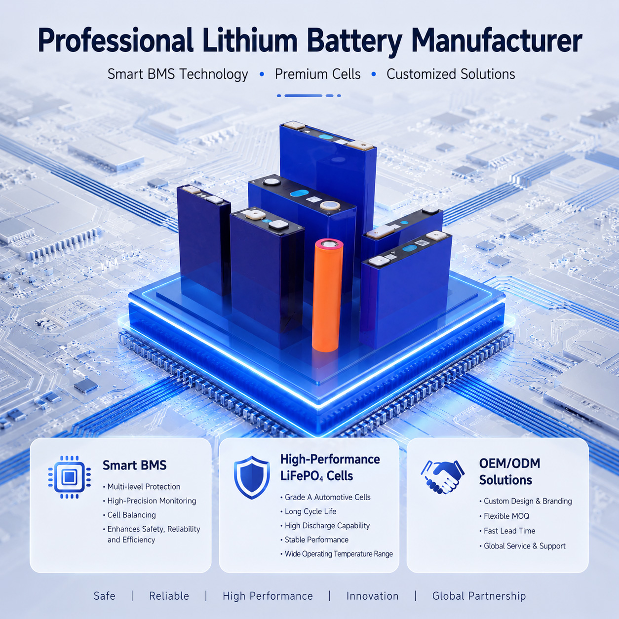 36V 120Ah Lithium Battery Pack for Golf Cart High Energy Density Deep Cycle Smart BMS Factory Wholesale OEM ODM Customization