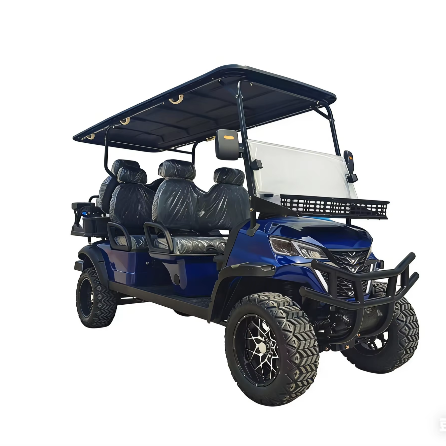 Custom RC-05 Electric Golf Cart 7-8 Seaters Cargo Box Lead Acid Battery 3/4/5KW AC Motor CE Certified 90km Range 4 Wheel