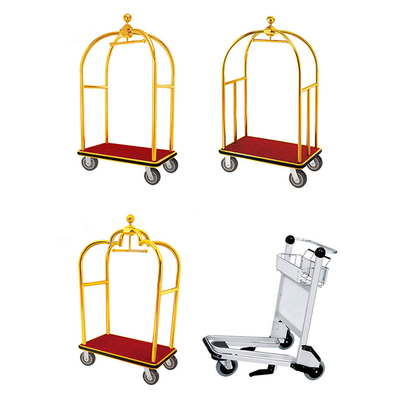 Premium Hotel Hand Trolley Service Cart for Efficient Guest Assistance