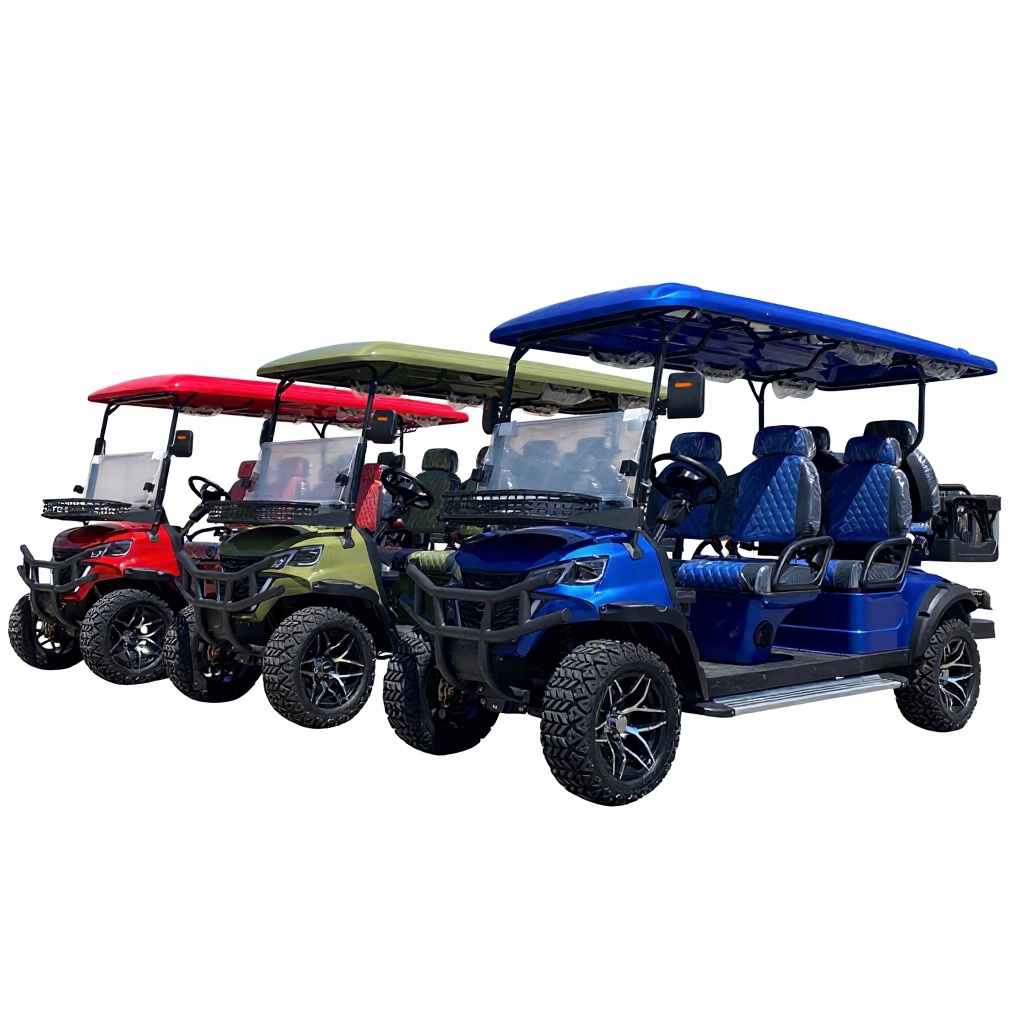 5-6 Seat Golf Cart for Golf Course Scenic Resort Hotel Sightseeing 30-50Km/h Speed 30km Range