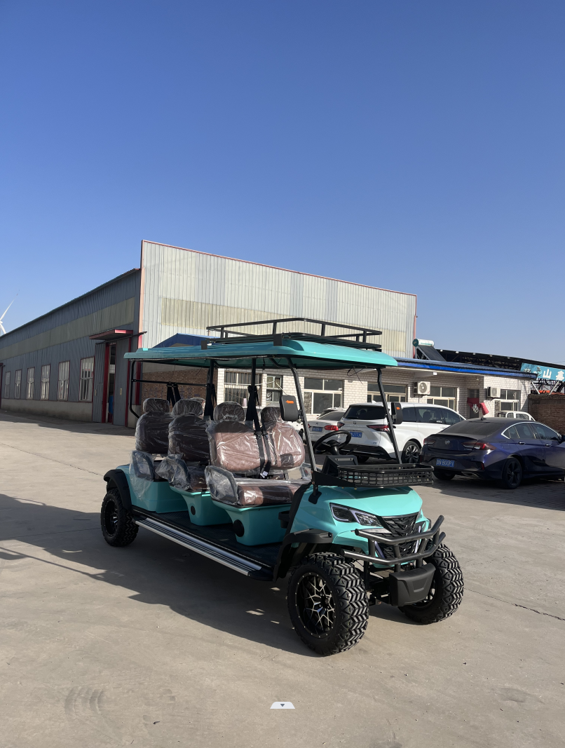Utility Club 4 Wheel Drive Buggy Car 2+2 Seats Golf Carts Electric With Folded Back Seat