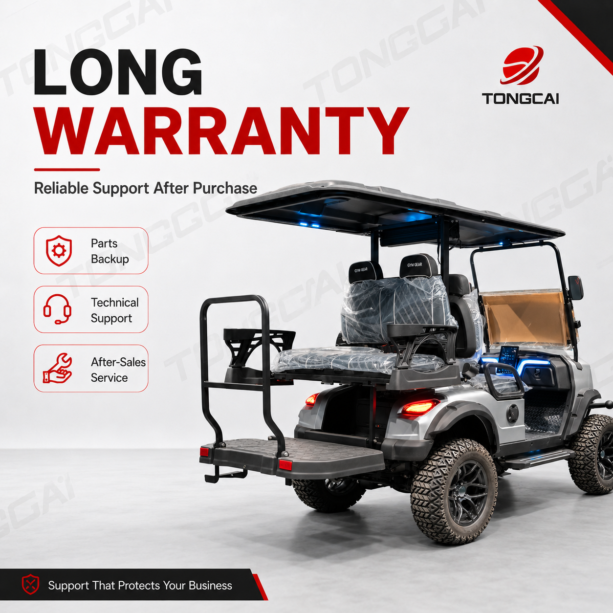 TongCai Powerful 72v Off-road Lifted 4 Seater Lithium Battery Hunting Golf Cart Buggy for Outdoor Farming and Forest