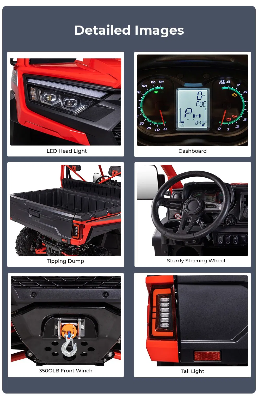 Adults 800cc 1000cc 4 Seater Farm Sport UTV Utility Vehicle