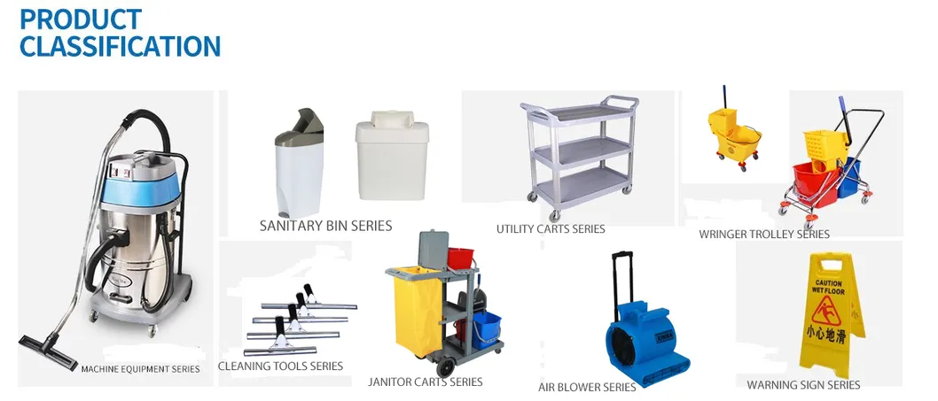 Restaurant Hotel Cleaning Trolley Janitor Cart Service Laundry Cart with Bag
