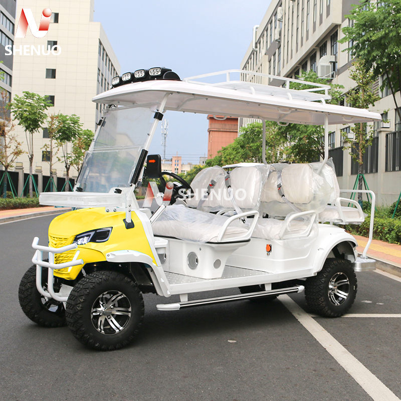Farm Utility Golf Cart with Loading Area 4 Seater Electric 48V 5KW AC Motor 90km Range