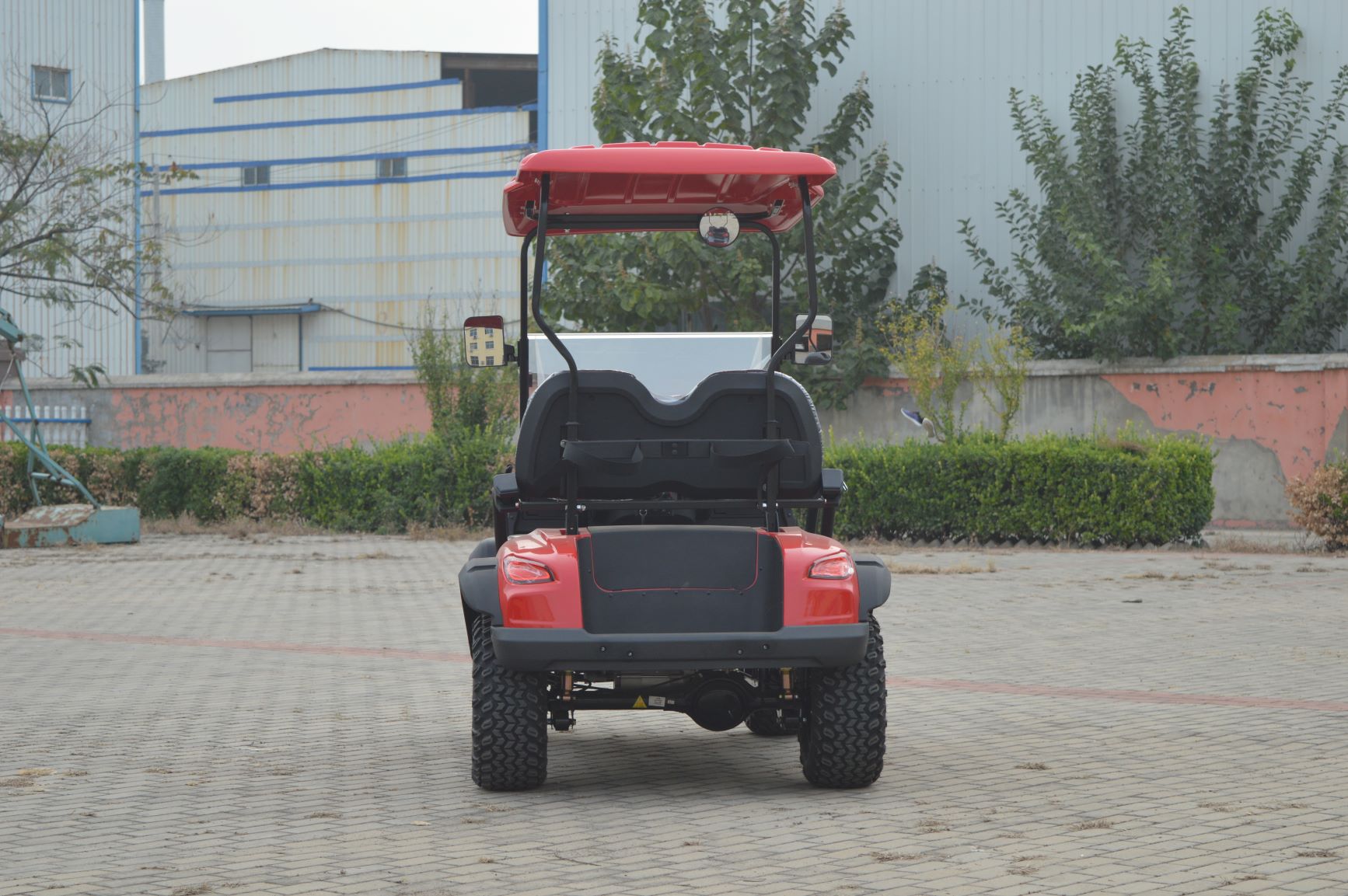 High Quality Smart Fast Charging Red 2-Seat Electric Golf Cart with Smart Controller for Hotel Reception Golf Club