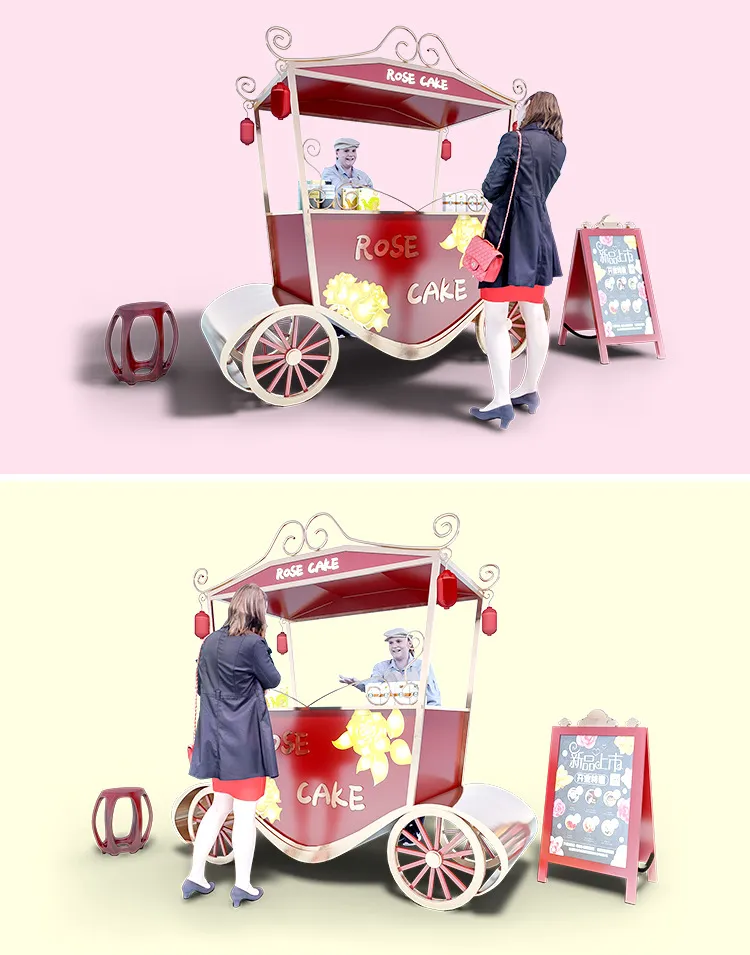Food Drinking Stainless Steel Serving Service Trolley Cart Display 3