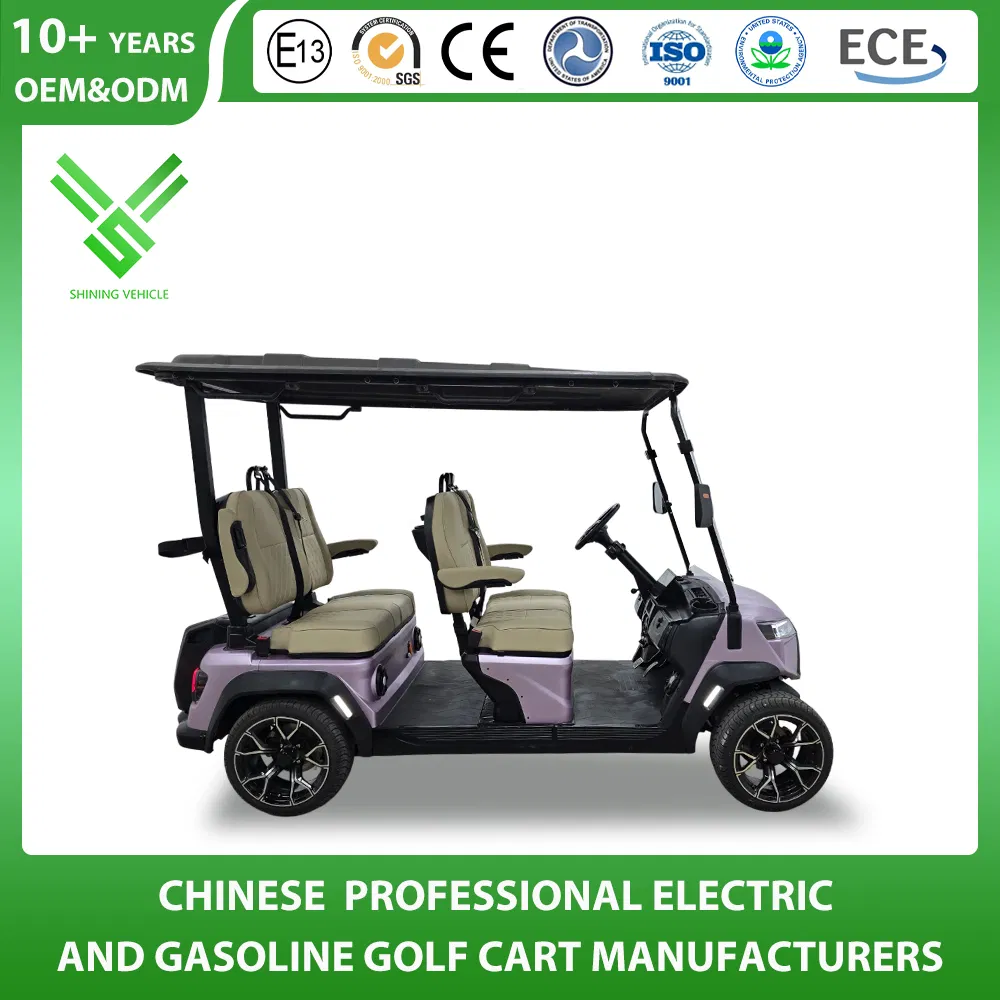 6+2 Seater 8 Passenger Lithium Sightseeing Hunting off Road Club Car Street Legal Utility Mini Tourist Solar Panel Trolley Lead Acid Gas Powered Golf Cart