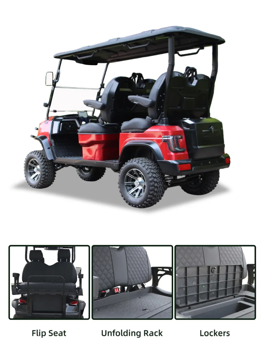 8+2 Seater 8 Passenger Hunting off Road Club Car Street Legal Utility Mini Tourist Solar Panel Trolley Lead Acid Gas Powered Gasoline Petrol Electric Golf Cart