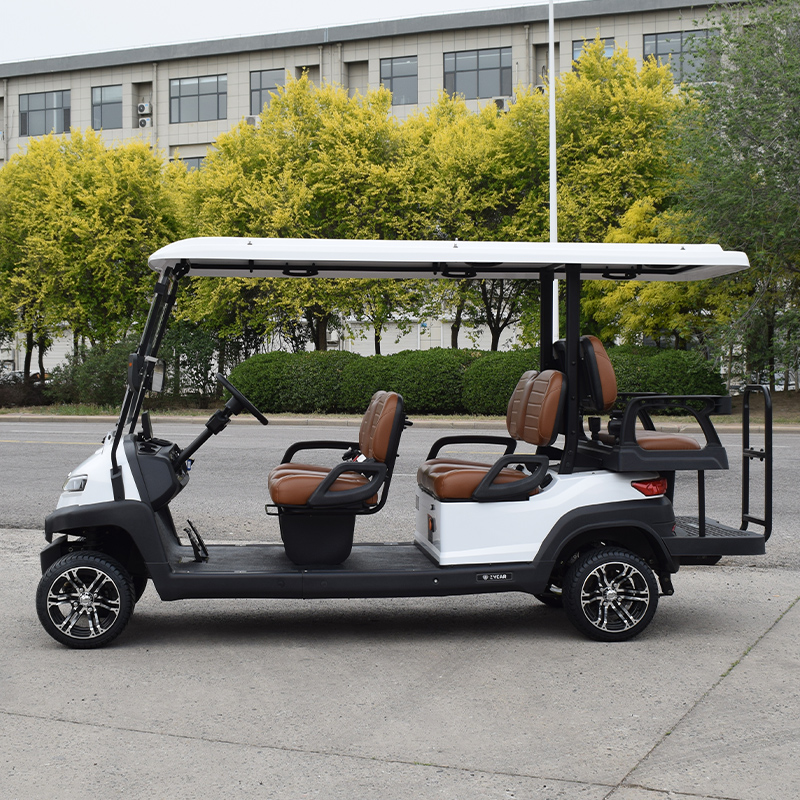 Electric Golf Cart Fully Intelligent Controller 4 Wheels Golf Cart Four-row Golf Cart with Eight Seats