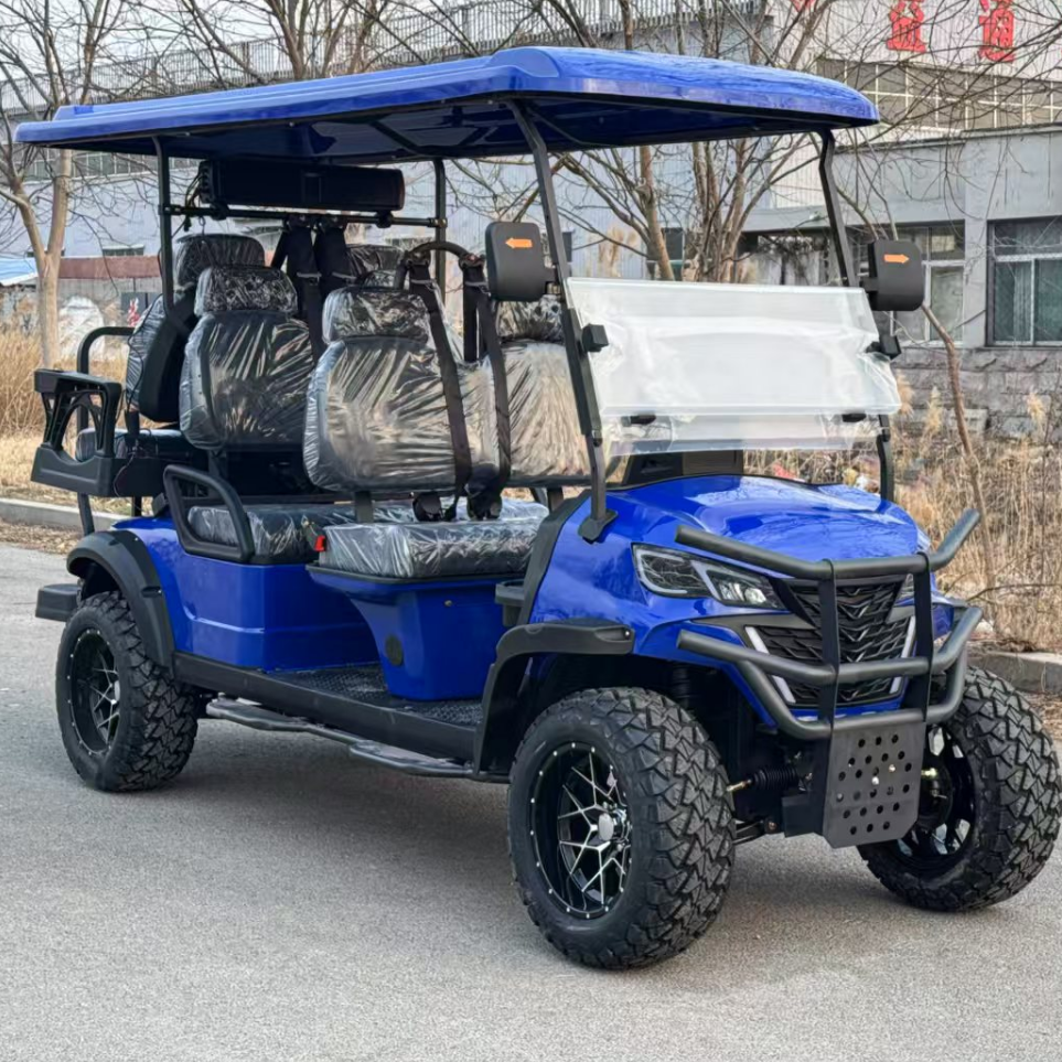 China 4 Seats Golf Cart Four-Wheel Vehicle Off-road Golf Carts Four Wheel Off Road Golf Cart With Folding Seats