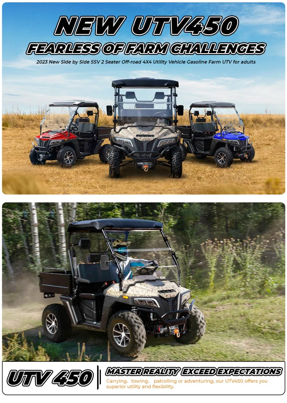 2026 New 2 Seat 4 Seater Electric Start Off Road ATV 4X4 Gasoline UTV All Terrain Farm Utility Vehicle