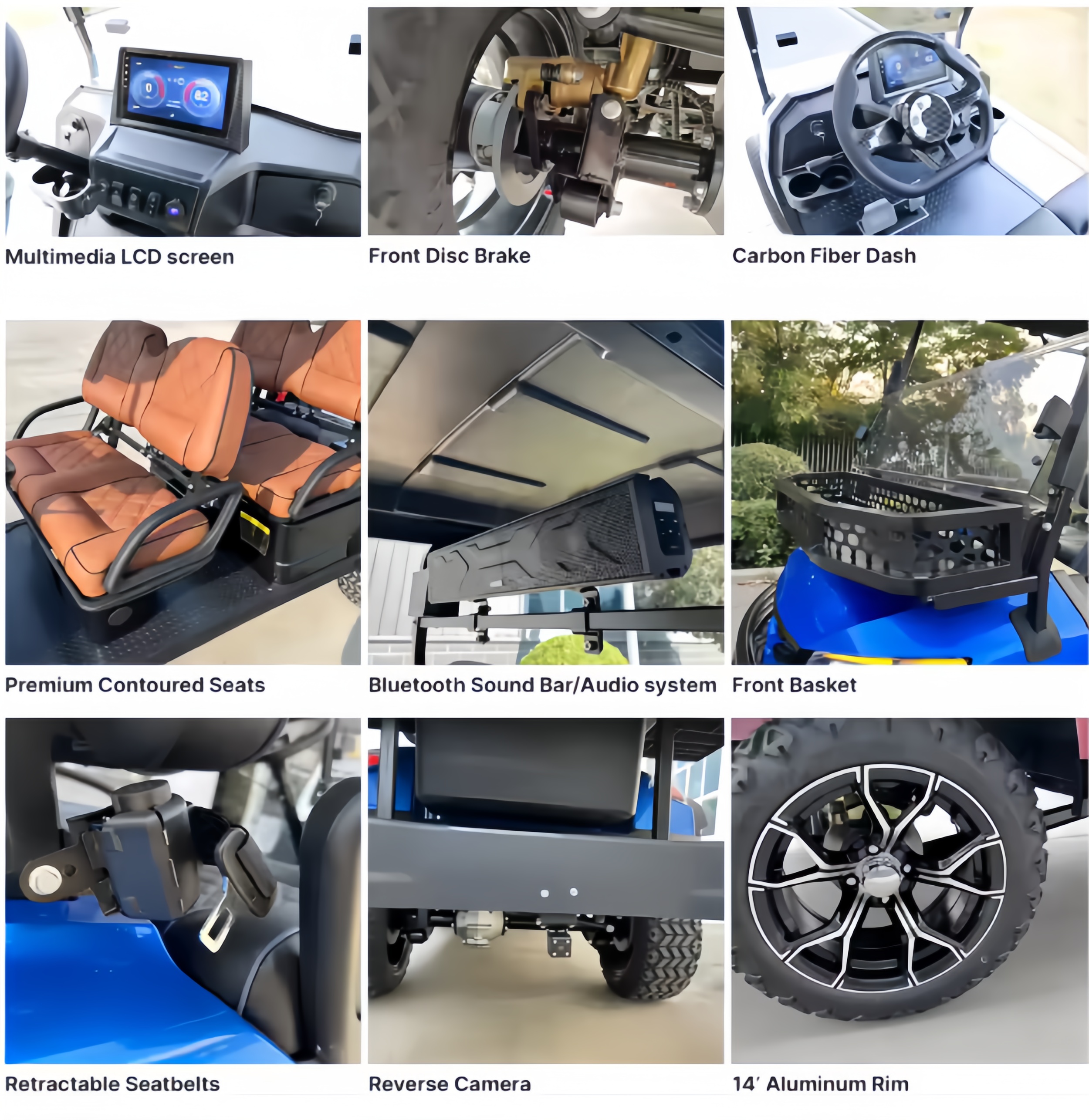 Bestselling Chinese Electric 4-Seater Golf Cart with Luxury Seats for Resort and Gated Community Use