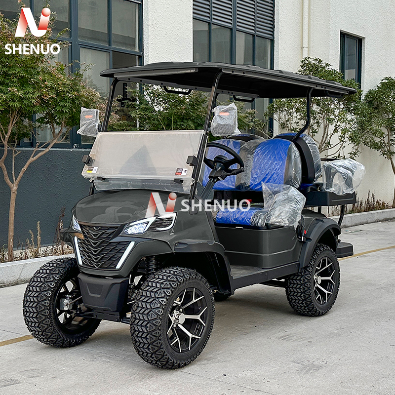 Farm Utility Golf Cart with Loading Area 4 Seater Electric 48V 5KW AC Motor 90km Range
