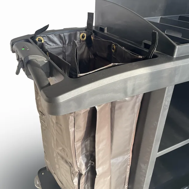 Powered Housekeeping Cart OEM Hotel Cleaning Trolley Room Service Maid Cart