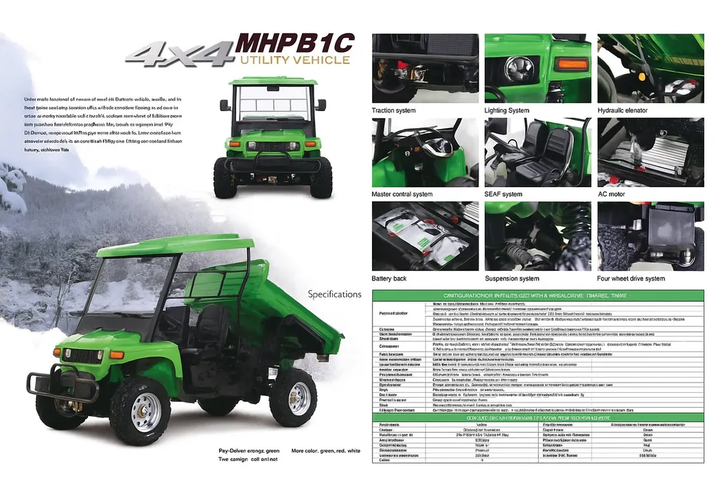 Electric UTV Utility Vehicle view 5