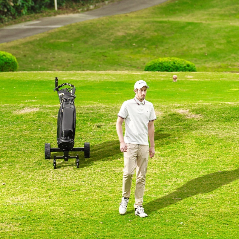 Next-Gen Follow-Me Golf Cart with Lithium Battery Smart Auto-Follow Feature for Seamless Player Tracking Convenience Trolley