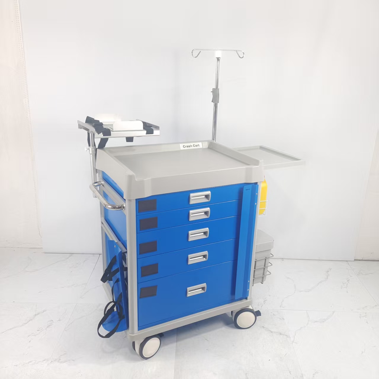 CE Certified Emergency Cart ISO13485 Trolley International Medical Project OEM Crash Cart Custom Hospital Cart