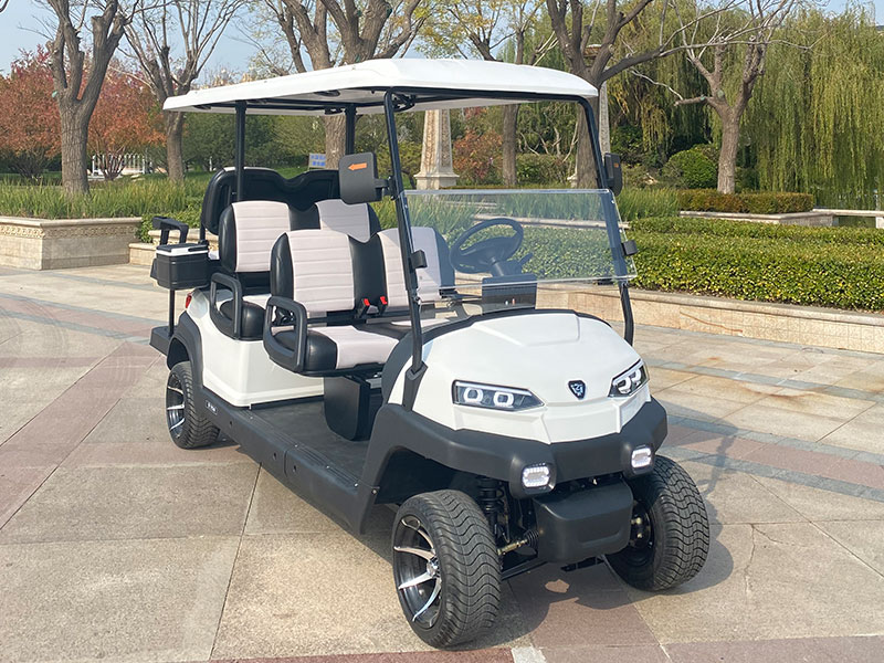 Electric Golf Cart Fully Intelligent Controller 4 Wheels Golf Cart Four-row Golf Cart with Eight Seats