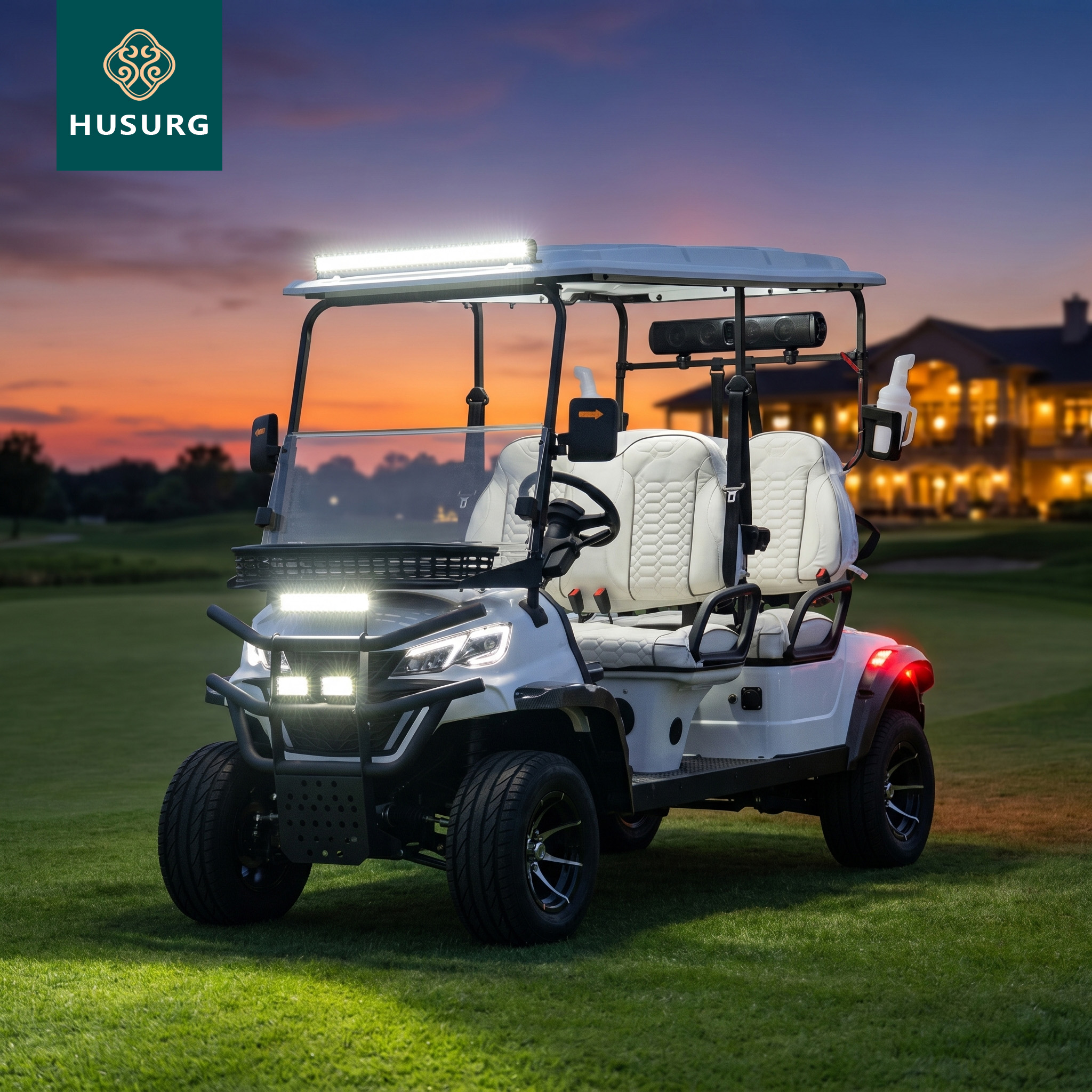 Electric Golf Cart 3-4 Seater CE Certified 4 Wheel Disc Brake EMB System Beach Street Legal 30Km/h 90km Range Factory Price Sale