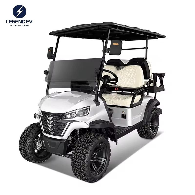 Best 2+2 Rear Foldable Seater Street Legal Solar Powered Electric Golf Cart