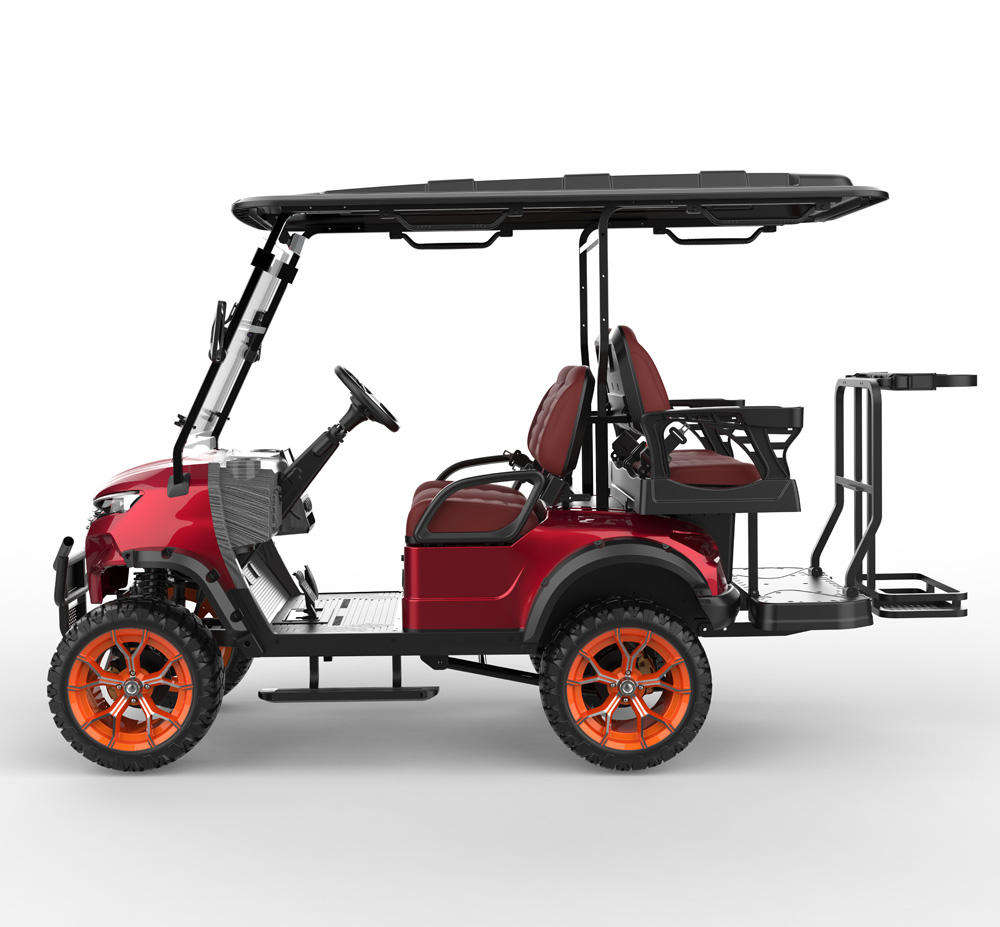 Custom Outdoor Golf Buggy Waterproof Resort Transport Cart High Power Electric Golf Vehicle 4-seater Battery Golf Cart