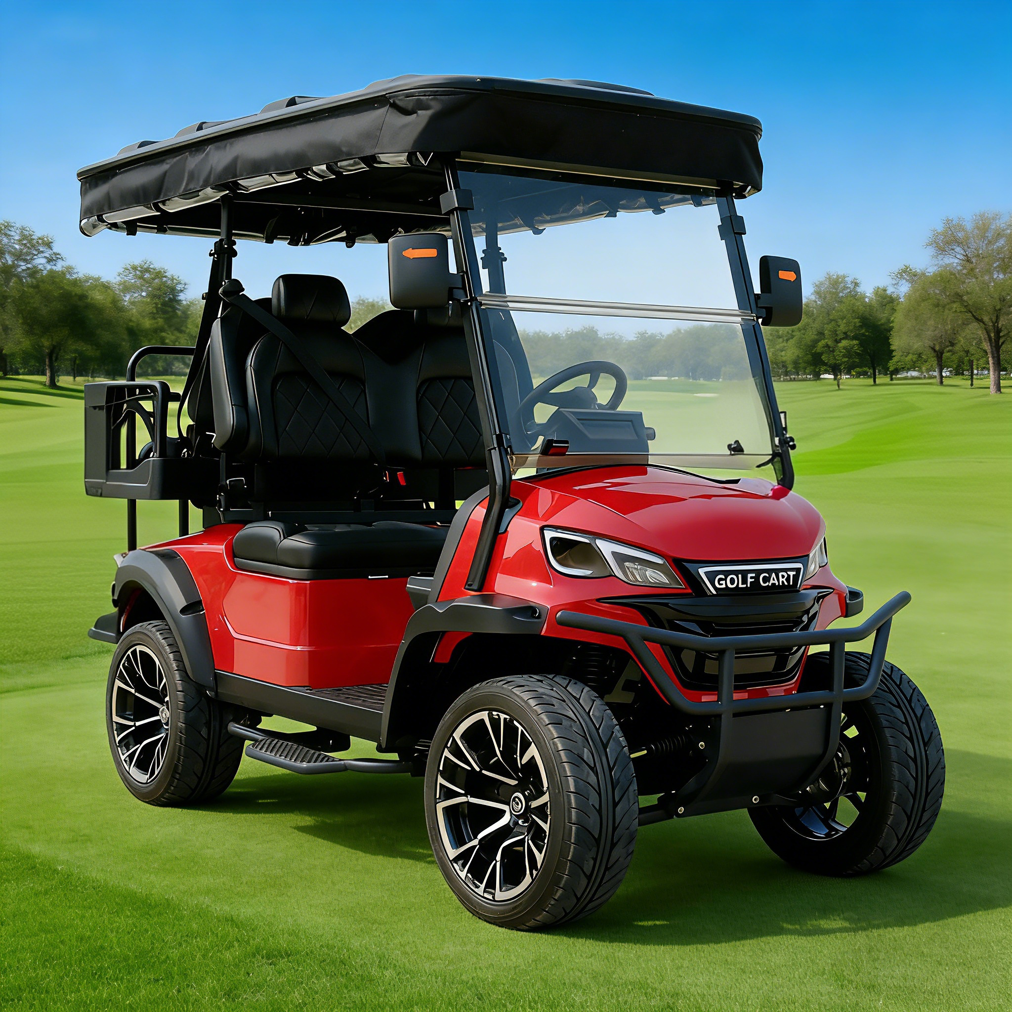 Electric Club Car Golf Cart Powered 4 Seater Lithium Golf Scooter Hunting Golf Buggy Car
