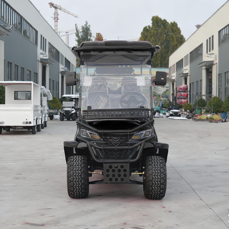 Customizable Quiet Operation Black Electric Golf Cart 8-Seater Off-Road Sightseeing Vehicle for Hotel Resort Campus