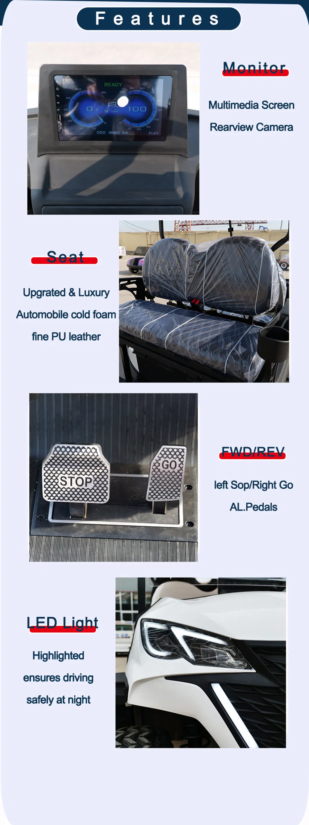 Upgrated Golf Scooter Six Seater Premium Custom Electric Comfortable Efficiency Vehicle 2