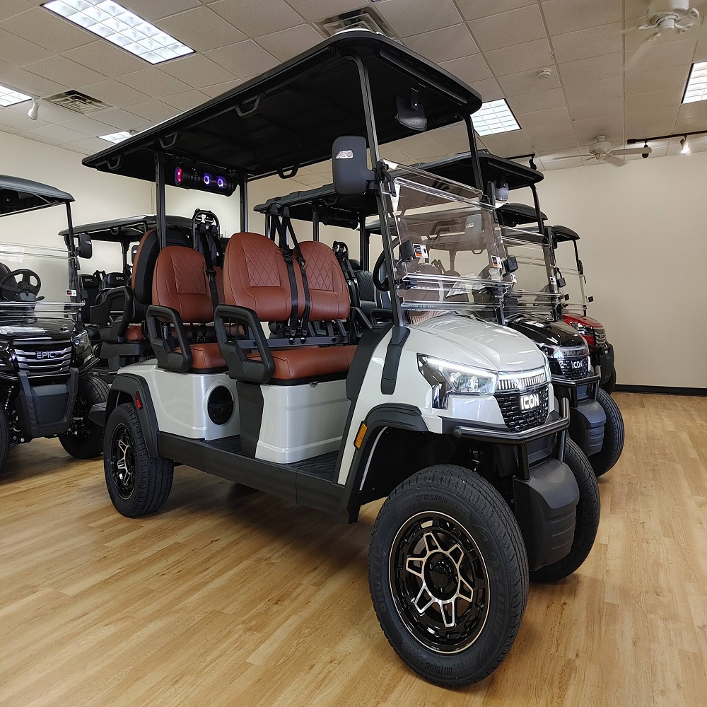 Modern Style 4 Passenger Golf Car Street Legal LSV Smooth Driving Electric Vehicle With Music Player Multi-functional Golf Cart