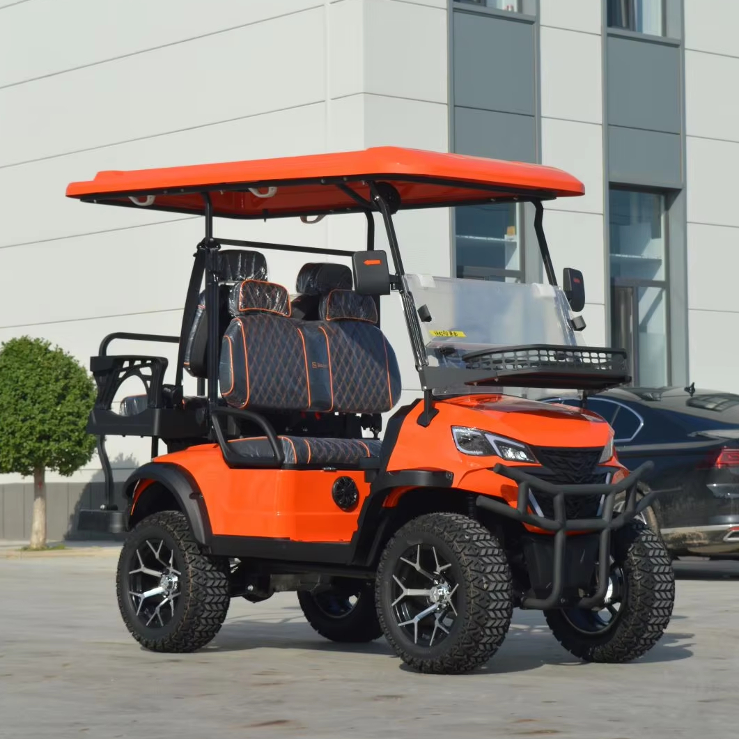 Street Legal 4 Seater Customizable Colors Electric Hunting Golf Cart with 5KW Powerful Motor for Resort Shuttle