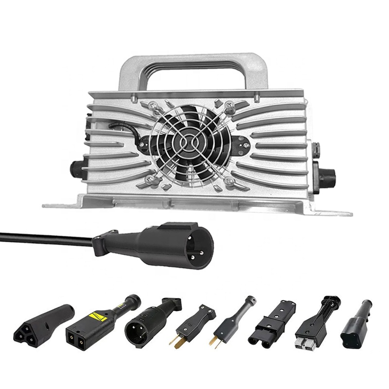 Waterproof Electric Golf Carts 48V/25A Digital Display 220V/110V Adaptive 6A Fast Charger 60V AC Port