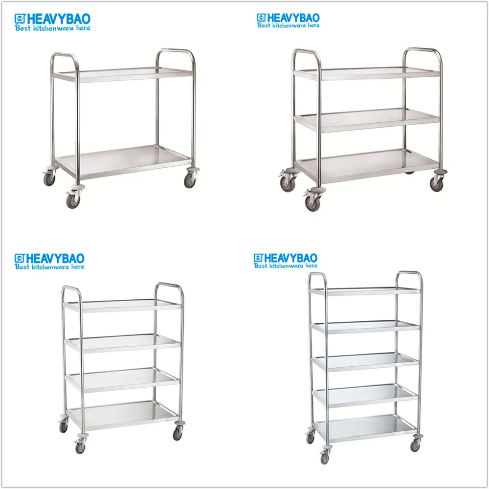 Hotel Stainless Steel Food and Drink Service Cart