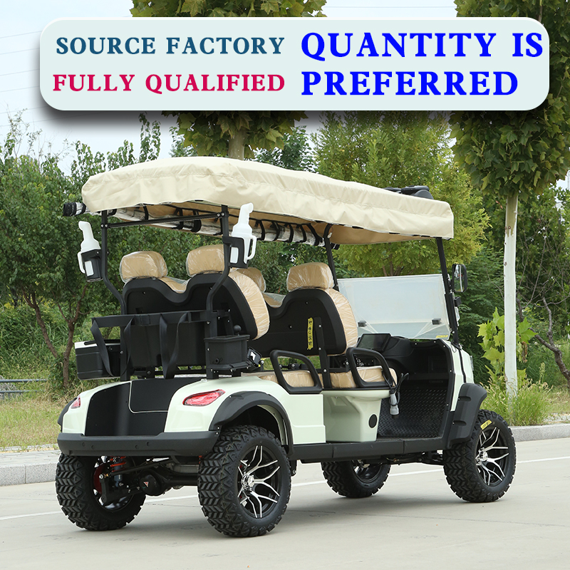 4-Seat Off-Road Electric Golf Cart, Heavy-Duty All-Terrain Golf Vehicle with Stylish Design &amp; Comfort Seats