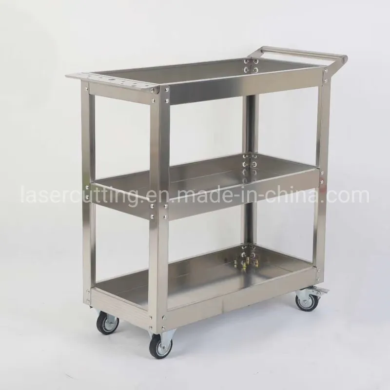 Hotel Metal Vehicle Service Carrier Cleaning Trolley Cart