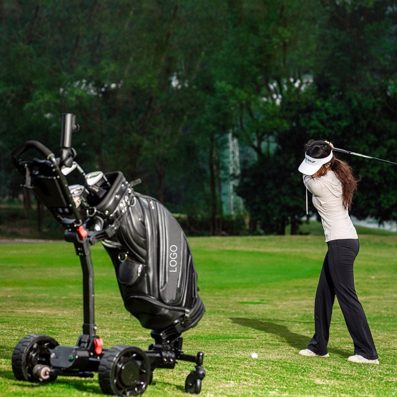 Next-Gen Follow-Me Golf Cart with Lithium Battery Smart Auto-Follow Feature for Seamless Player Tracking Convenience Trolley
