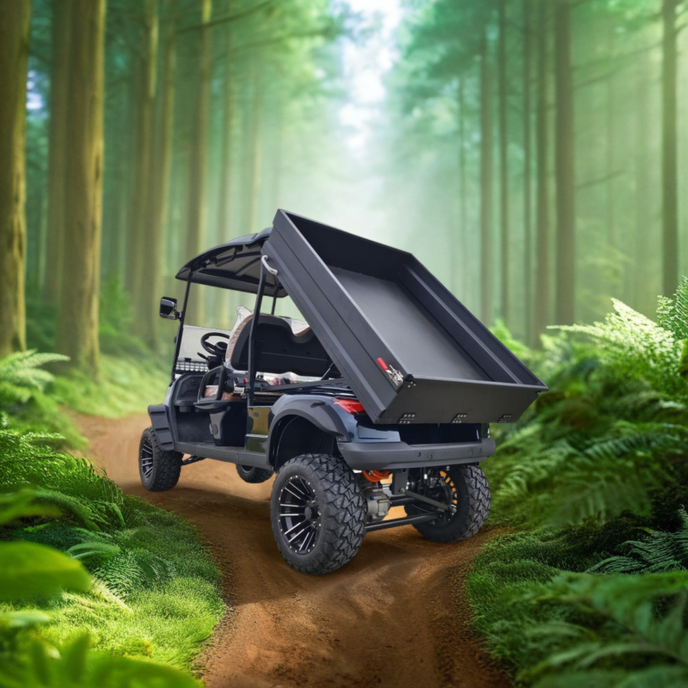 CE Certified 72V Lithium Battery Electric Golf Cart Hunting Buggy with Cargo Box Carryall 500kg Cargo Capacity