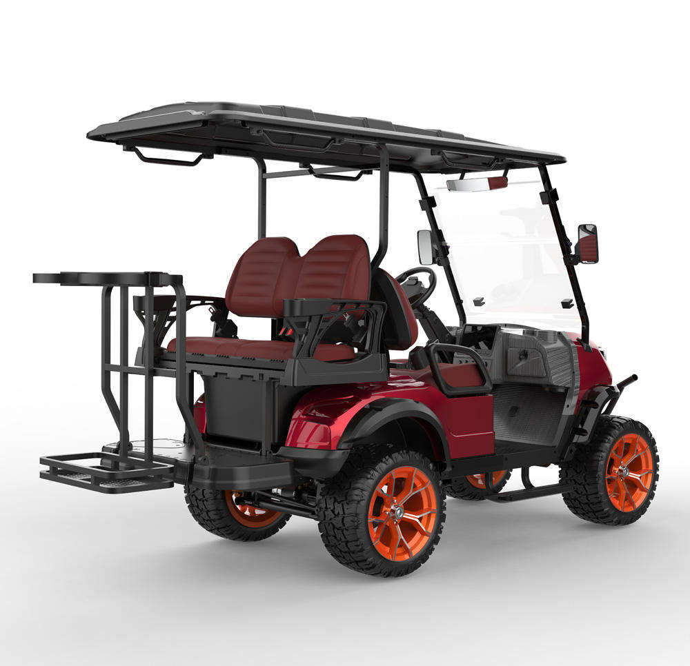 Custom Outdoor Golf Buggy Waterproof Resort Transport Cart High Power Electric Golf Vehicle 4-seater Battery Golf Cart